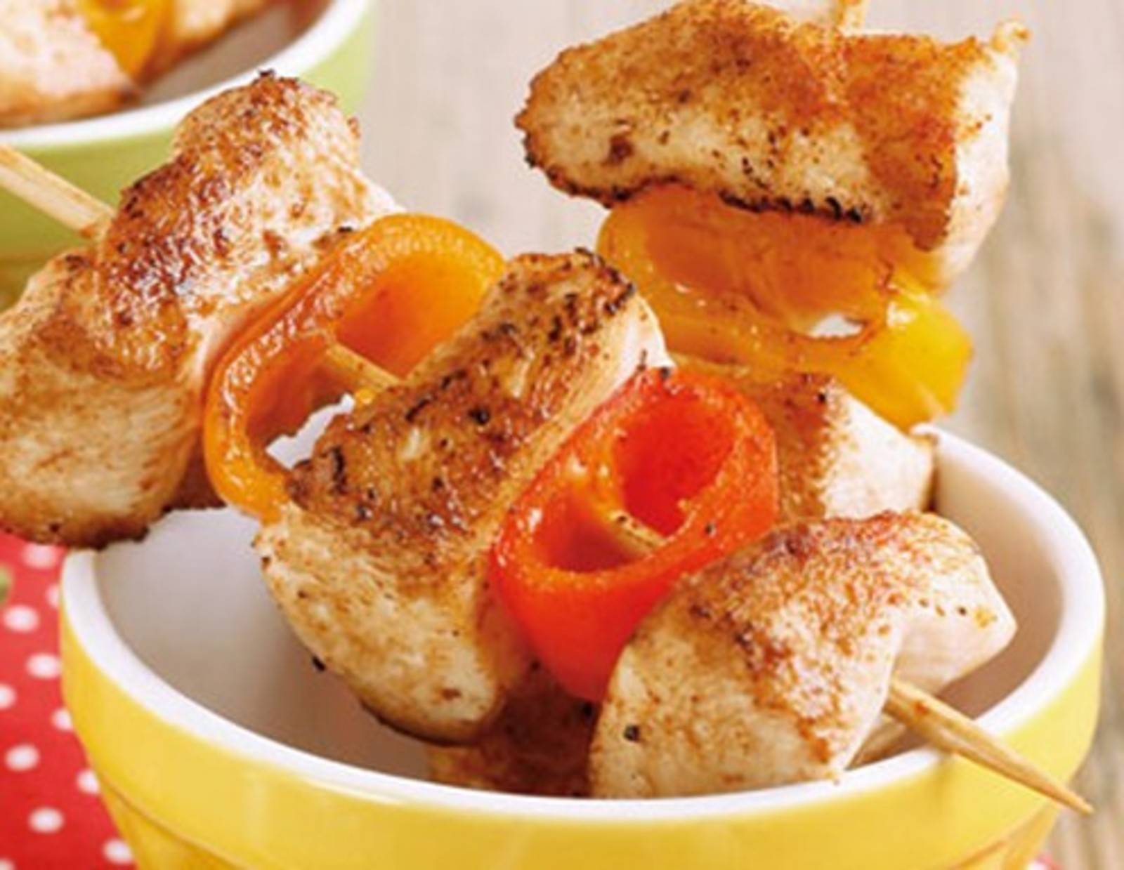 Huhn-Paprikaspieße Rezept