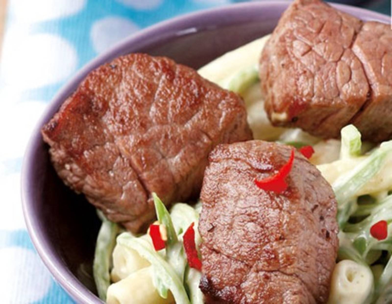 Rindsfilet mit Nudelsalat Rezept