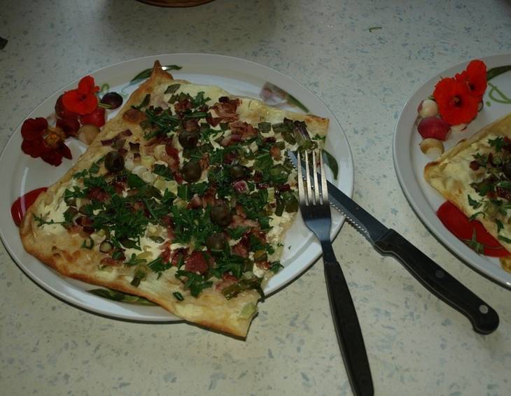 Schneller Flammkuchen