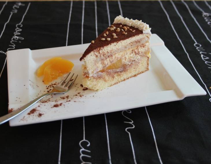 Pfirsich-Mascarino-Torte