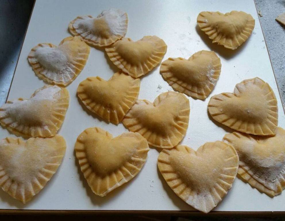 Herzravioli mit Ricottafüllung Herzravioli mit Ricottafüllung