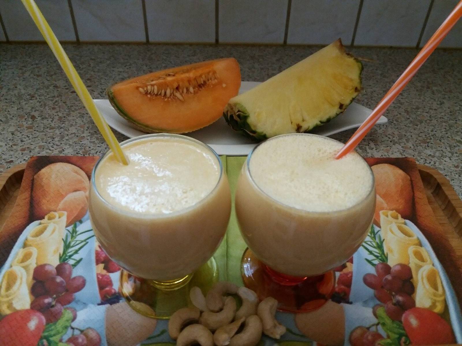 Ananas-Zuckermelonen-Shake