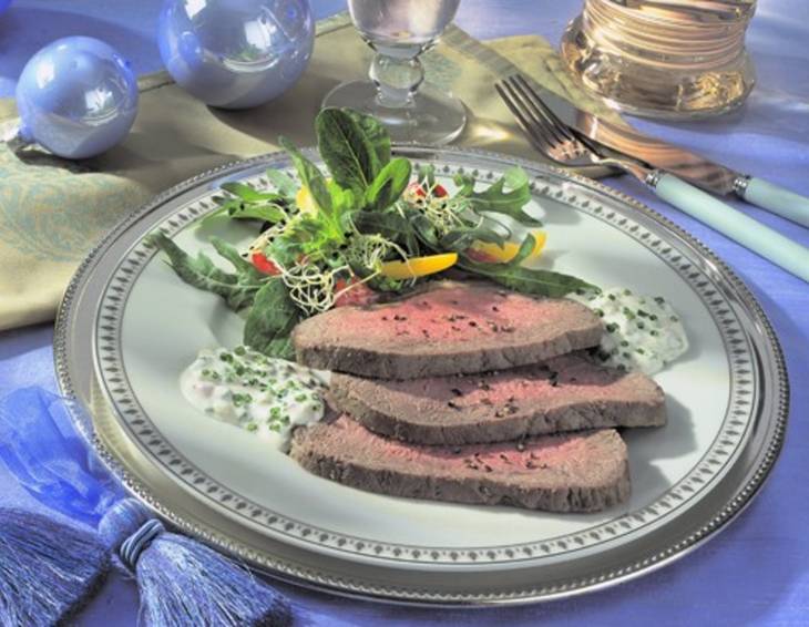 Roastbeef mit Remouladensoße Roastbeef mit Remouladensoße