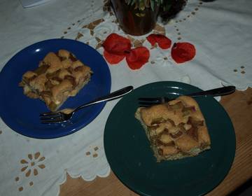 Rhabarberkuchen aus Vollkornmehl Rhabarberkuchen aus Vollkornmehl