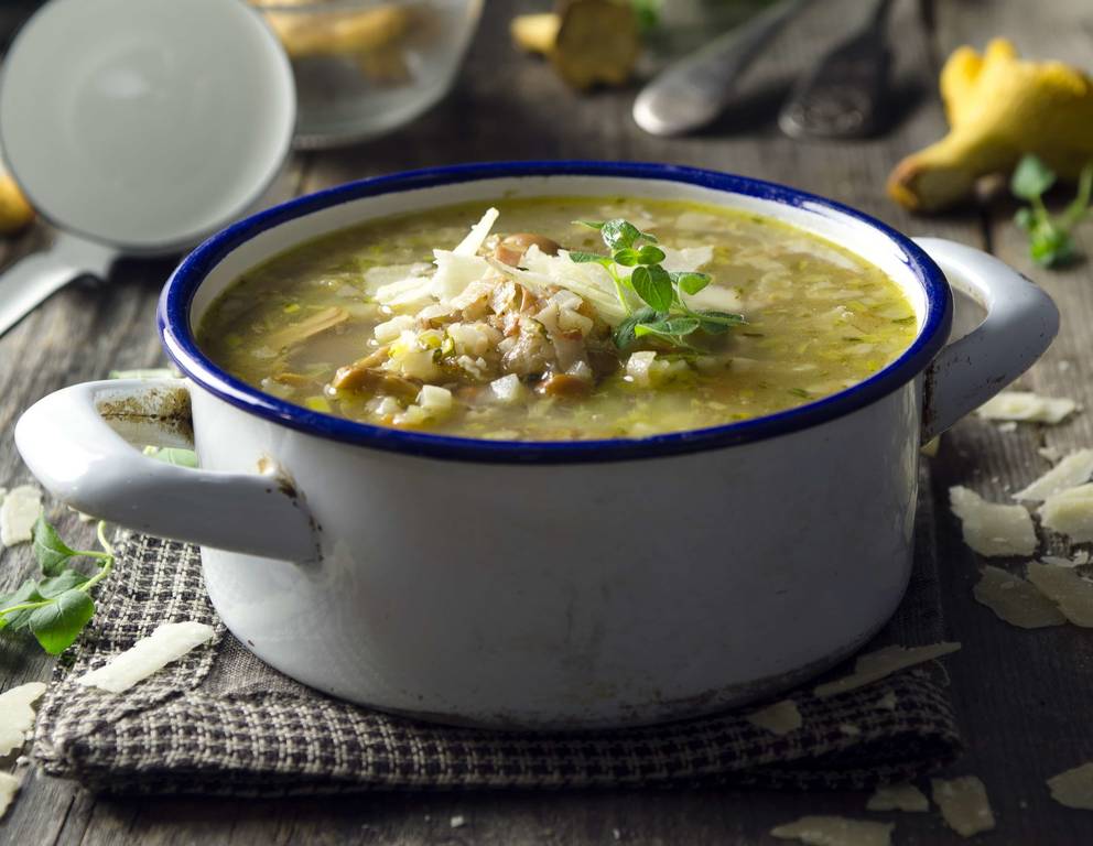 Eierschwammerl-Minestrone Eierschwammerl-Minestrone