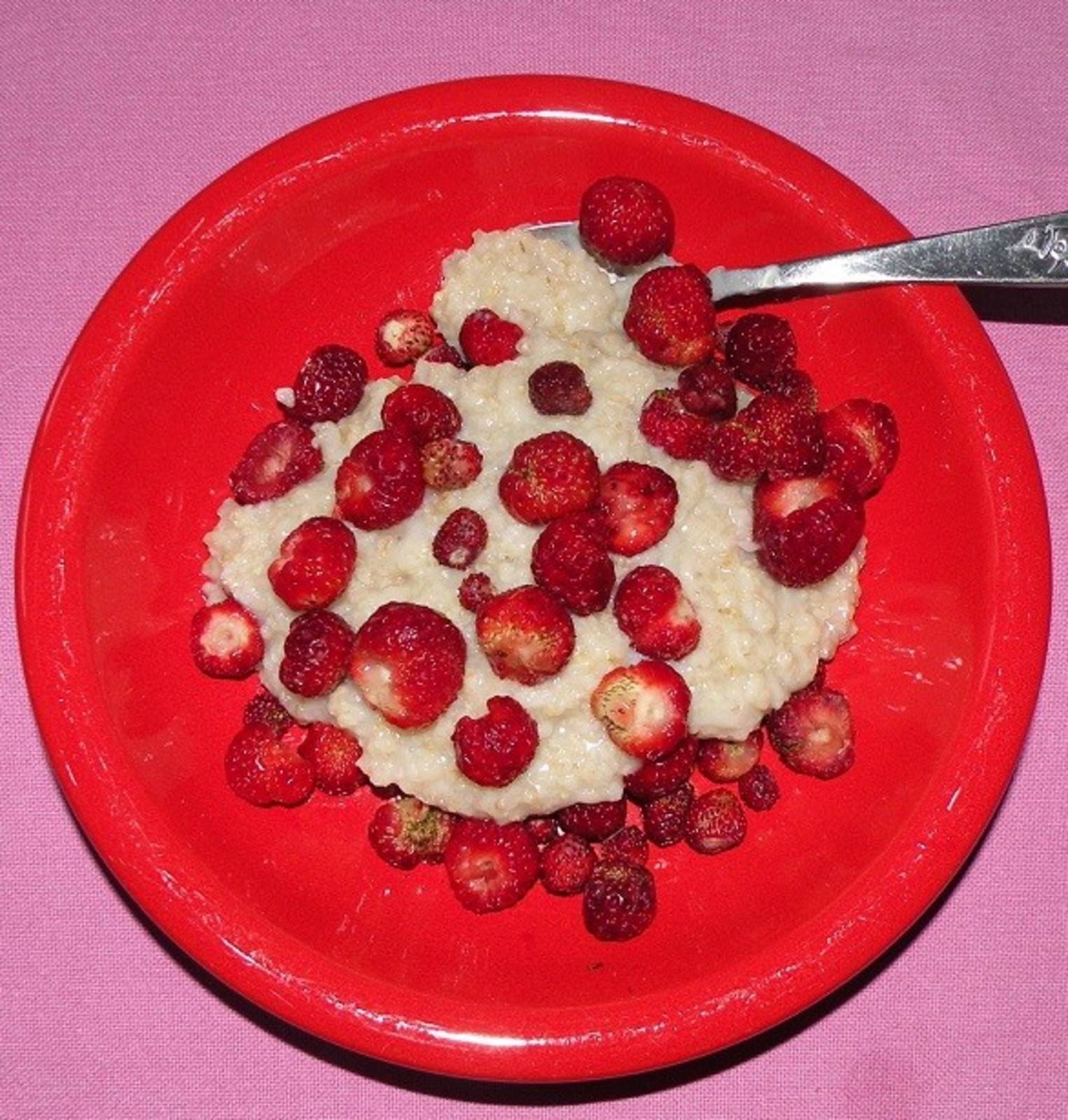 Brei mit Erdbeeren