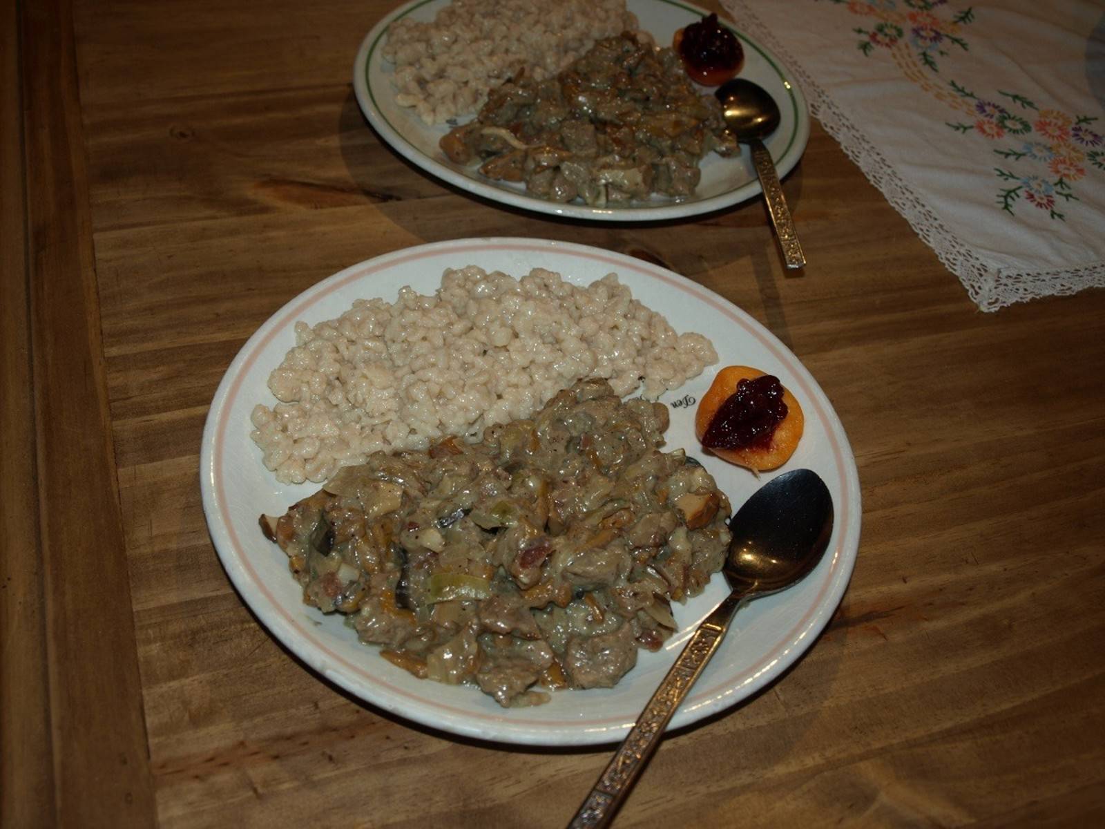 Lammragout mit Pilzen