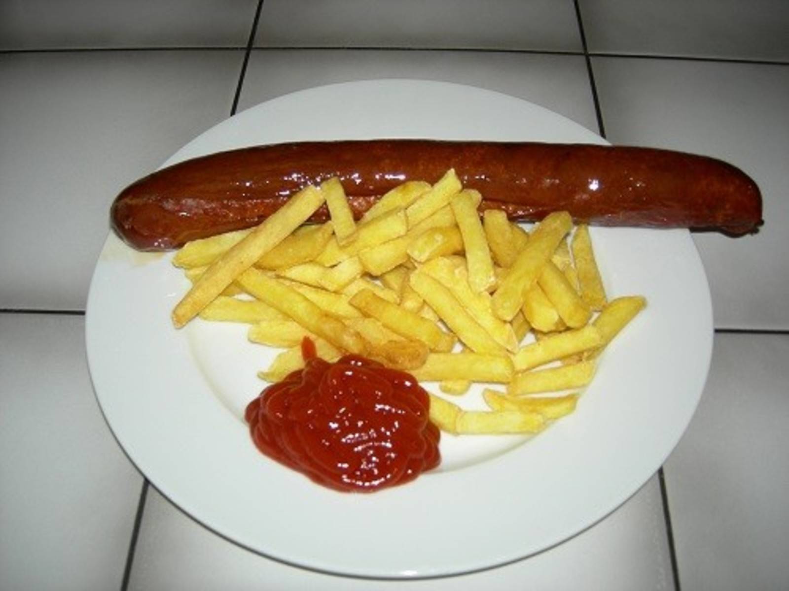 Pferdewurst mit Honig-Tomatenketchup-Sauce