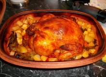 Curry-Chili-Orangenhuhn aus dem Römertopf Curry-Chili-Orangenhuhn aus dem Römertopf