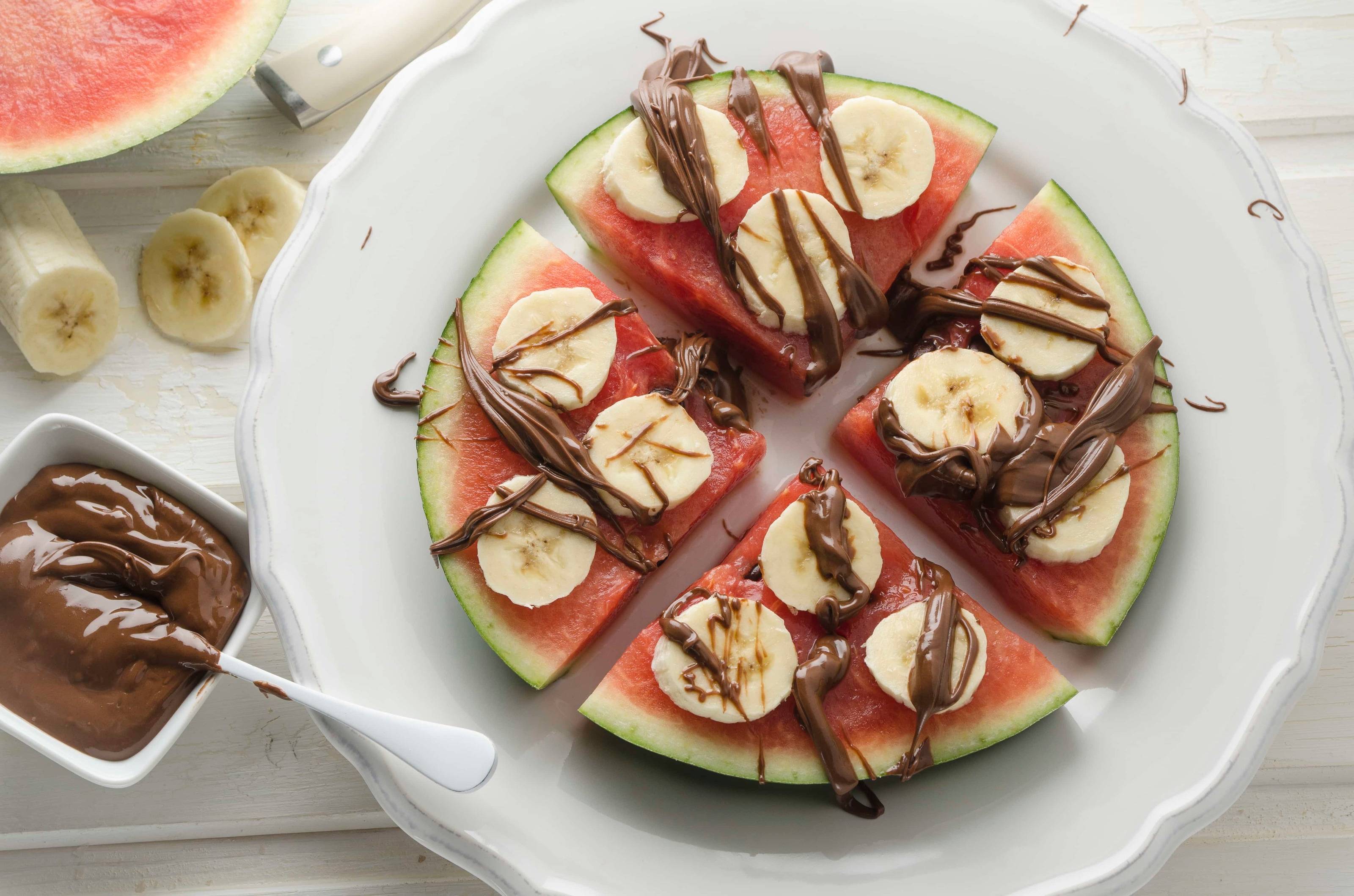 Wassermelonen-Pizza mit Nutella Rezept