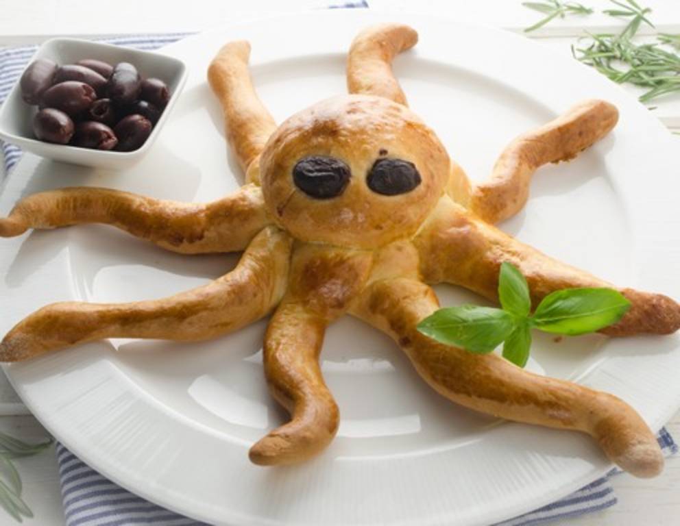 Oktopus-Brötchen Oktopus-Brötchen