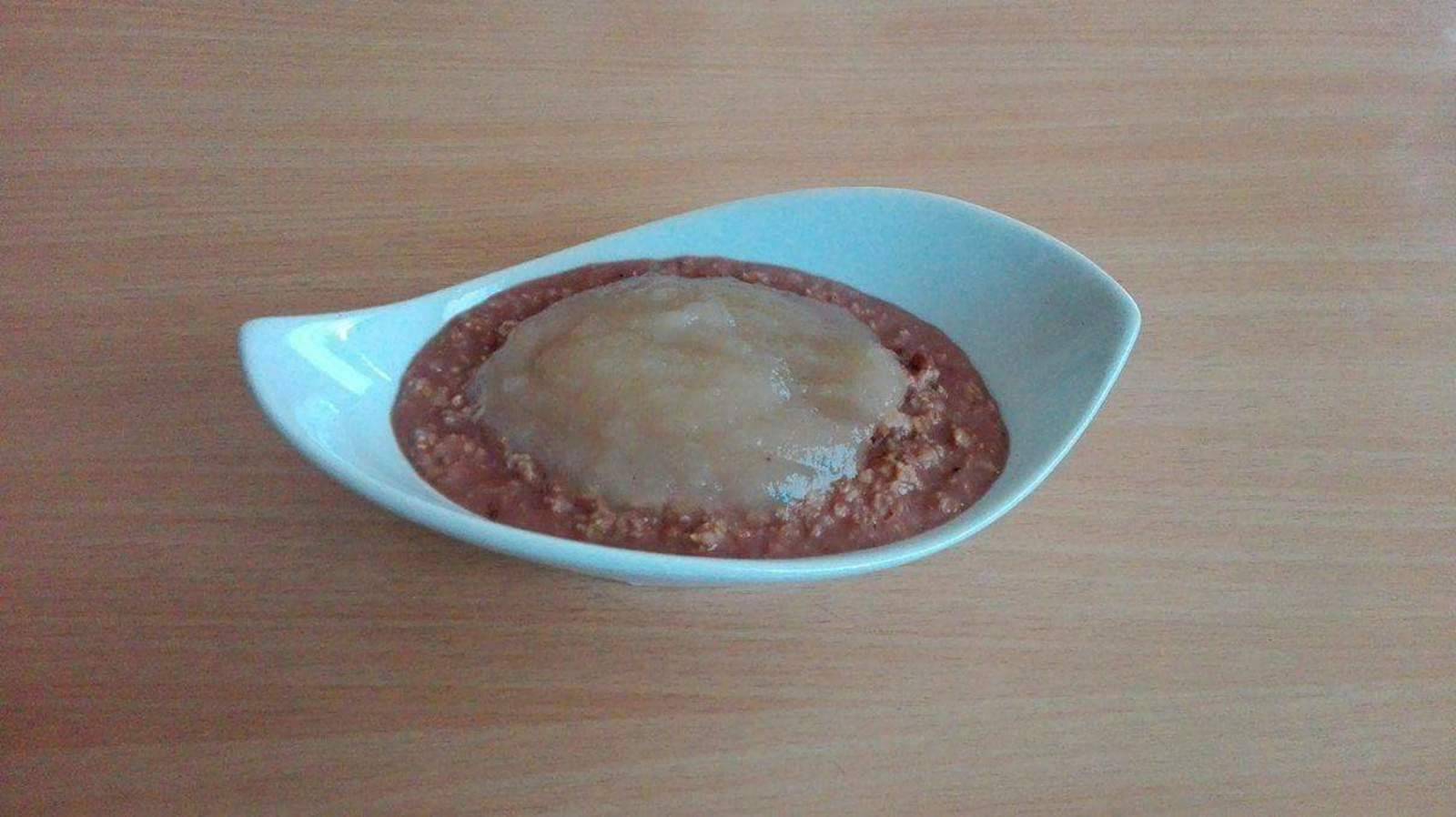 Schoko-Oatmeal mit Birnenmus Rezept - ichkoche.de