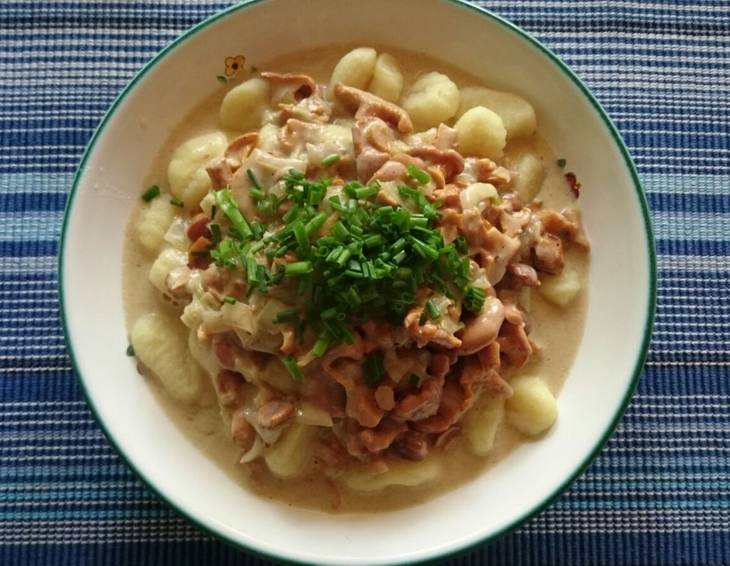 Gnocchi mit Eierschwammerlsauce