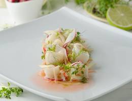 Ceviche mit Scholle, Fenchel und Radieschen Ceviche mit Scholle, Fenchel und Radieschen