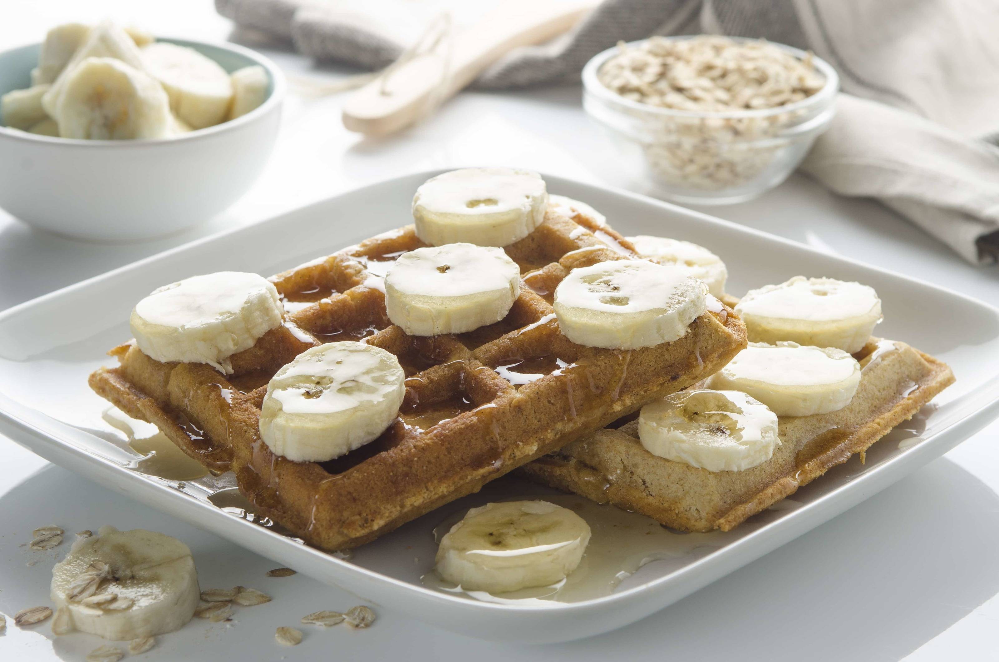 Haferflocken-Bananen-Waffeln Rezept - ichkoche