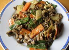 Champignon-Gemüse mit Kräuterfrischkäse Champignon-Gemüse mit Kräuterfrischkäse