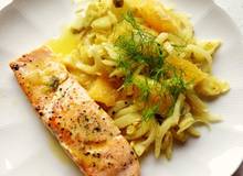 Lachsfilet an Fenchel-Orangen-Gemüse Lachsfilet an Fenchel-Orangen-Gemüse