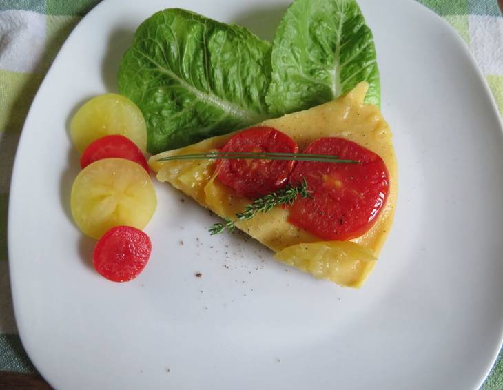 Frittata mit bunten Tomaten