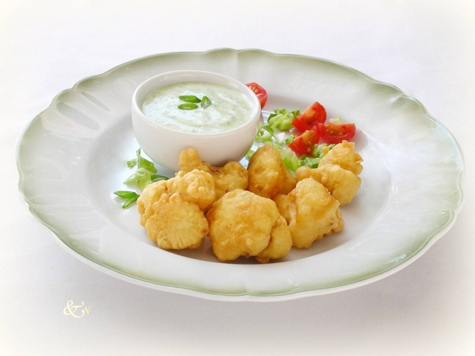 Karfiolröschen im Backteig Rezept - ichkoche