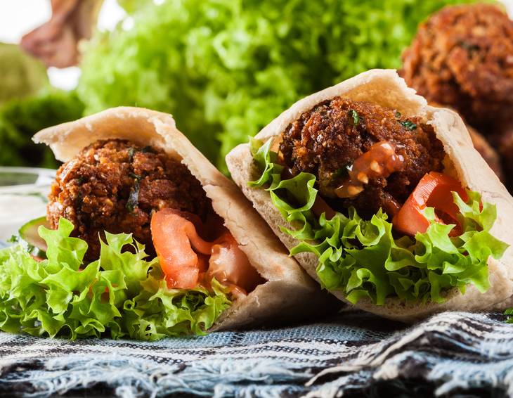 Falafel im Pitabrot Falafel im Pitabrot