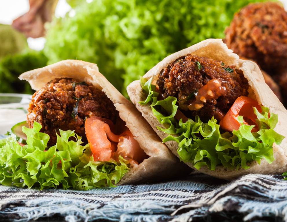 Falafel im Pitabrot Falafel im Pitabrot