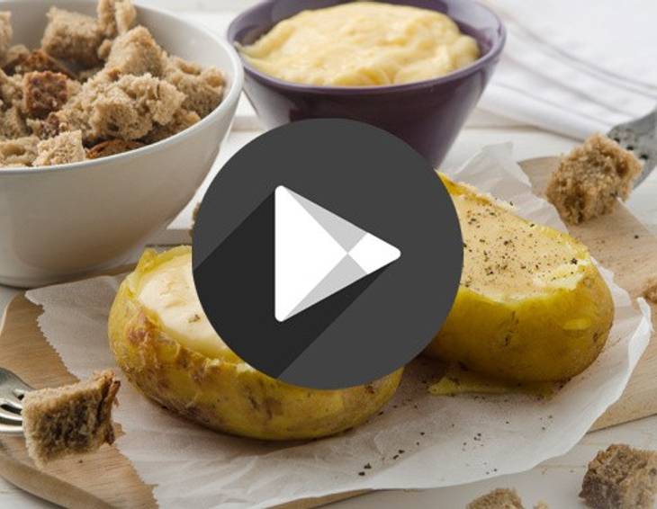 Video - Ofenkartoffeln gefüllt mit Käsefondue