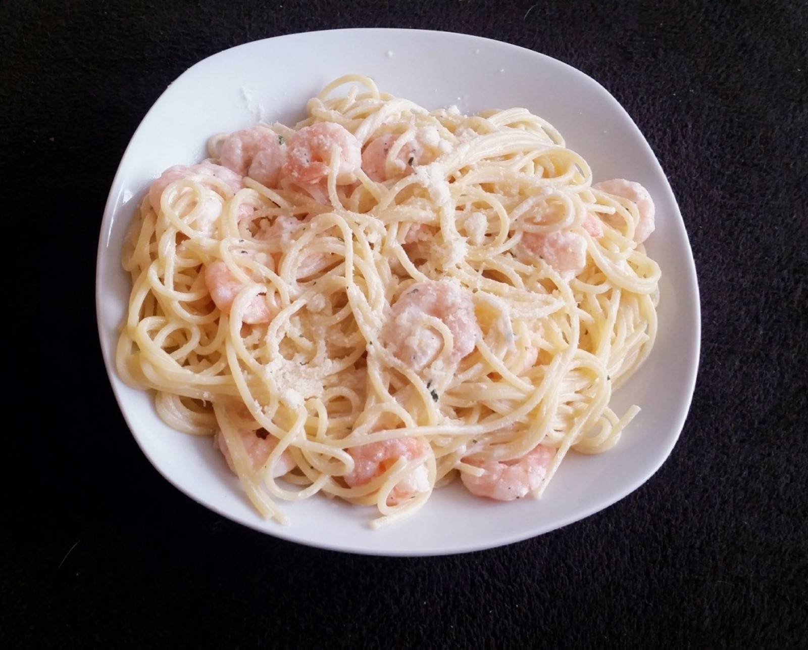 Spaghetti mit Garnelen