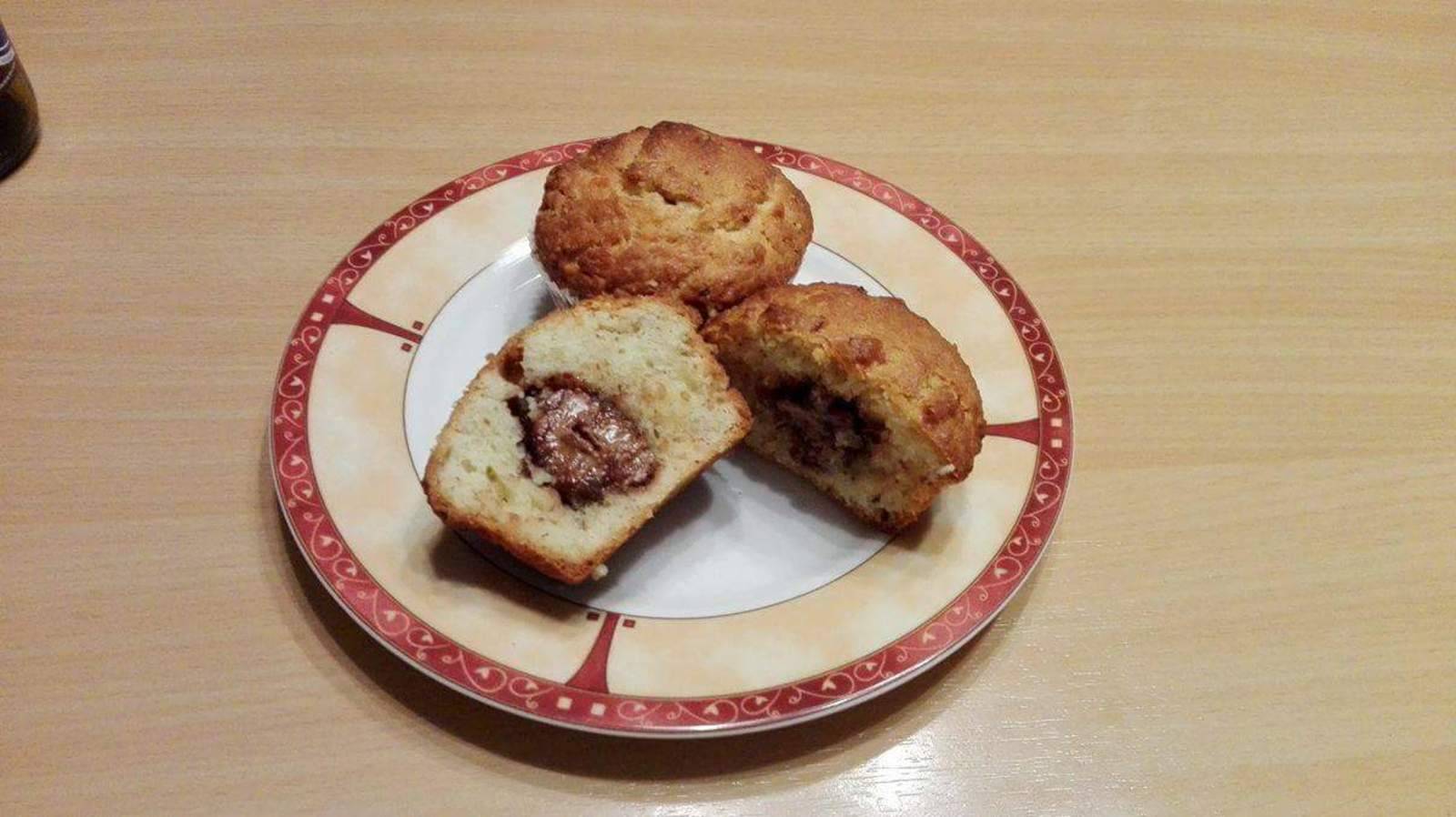 Muffins mit Nougatkern