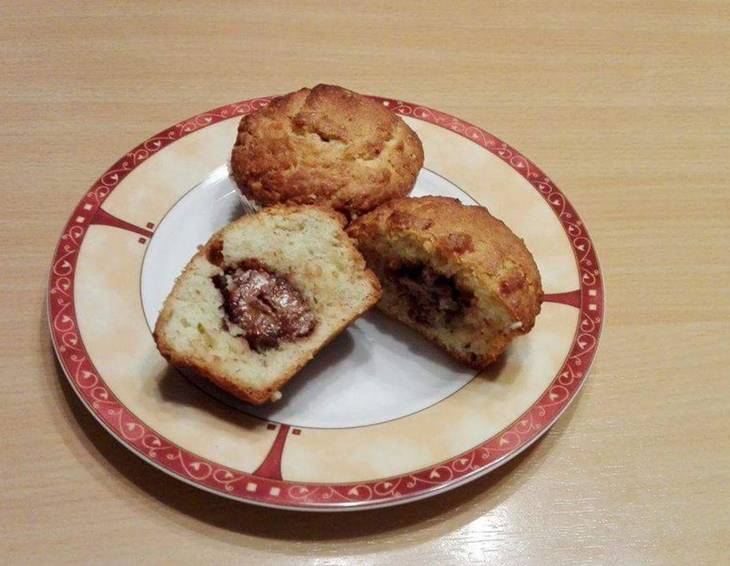 Muffins mit Nougatkern