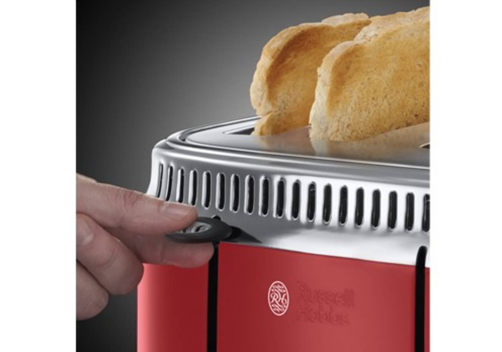 Retro Ribbon Red 4-Schlitz-Toaster von Russell Hobbs 4