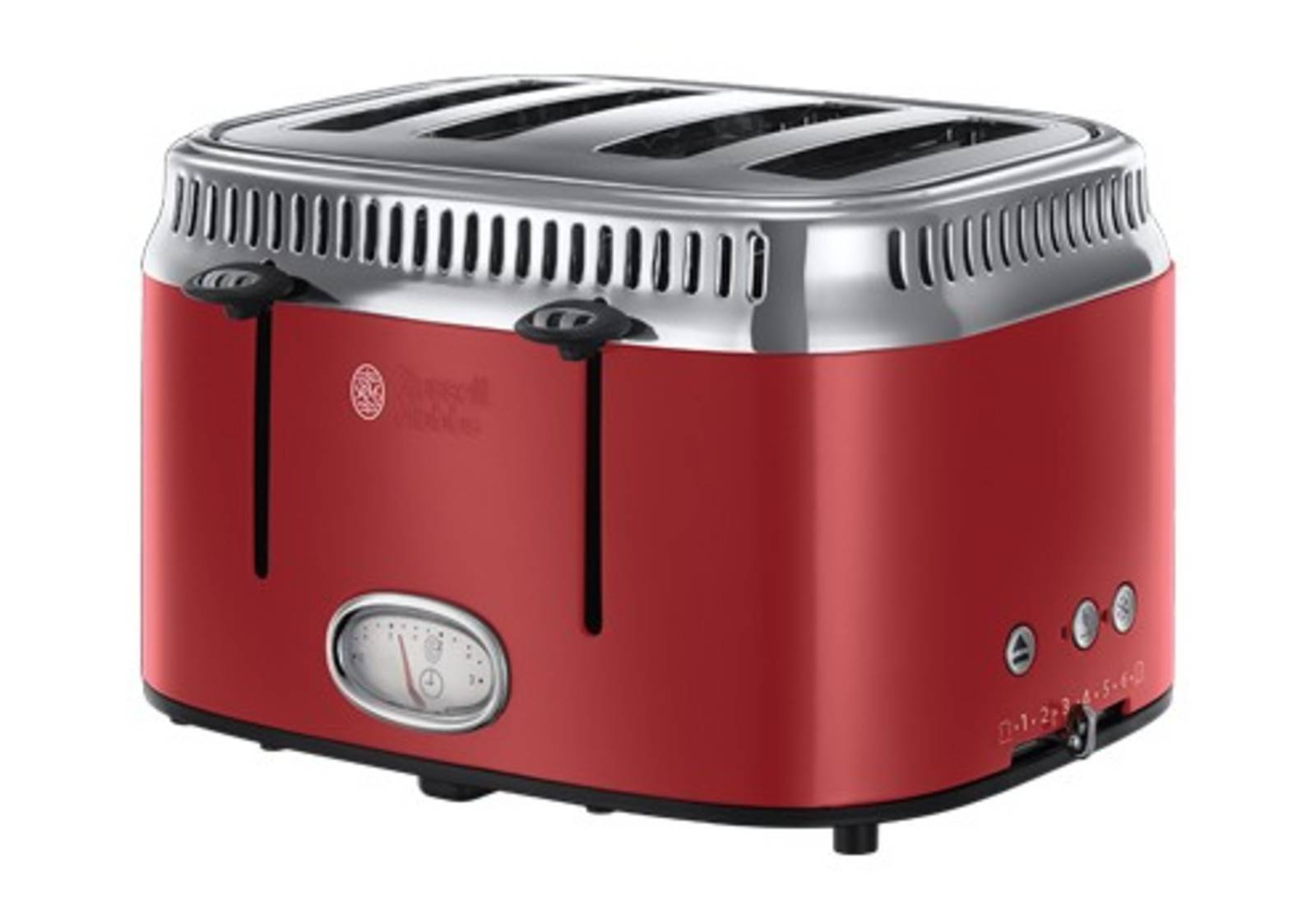 Retro Ribbon Red 4-Schlitz-Toaster von Russell Hobbs 6
