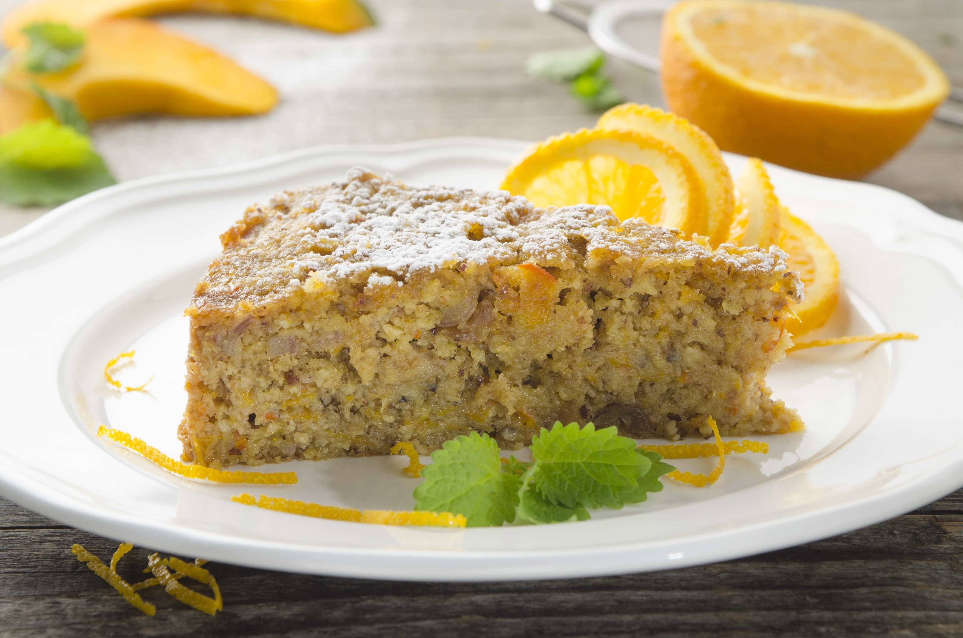 Getränkter Dinkelgrießkuchen mit Apfel, Kürbis & Datteln Rezept ... Getränkter Dinkelgrießkuchen mit Apfel, Kürbis & Datteln Rezept ...