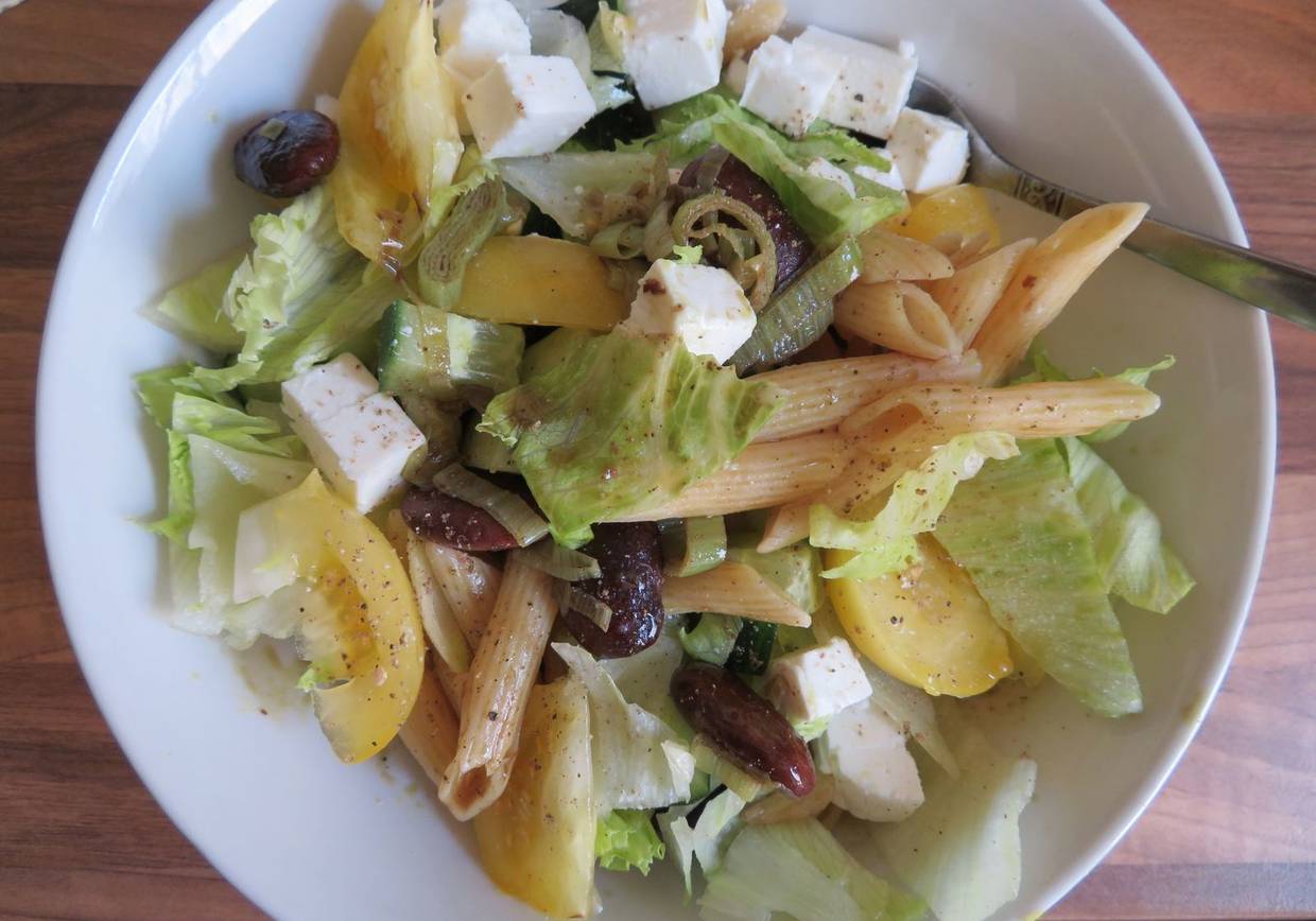 Lauwarmer Nudelsalat Rezept - ichkoche Lauwarmer Nudelsalat Rezept - ichkoche