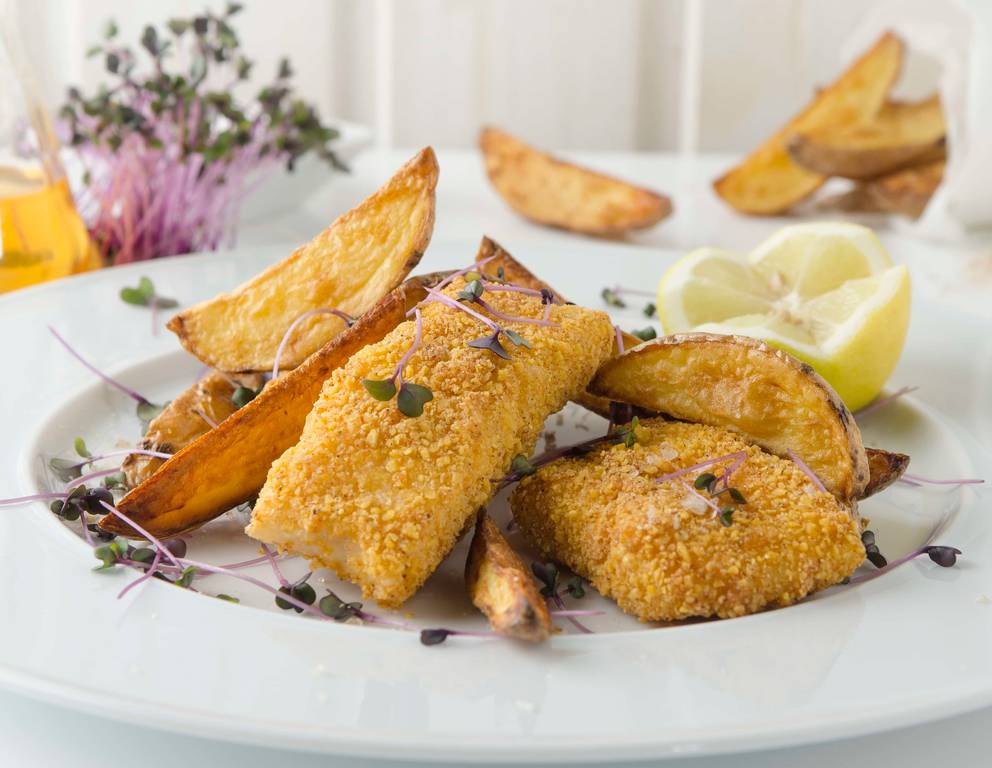 Fish and Chips aus der Heißluftfritteuse Fish and Chips aus der Heißluftfritteuse