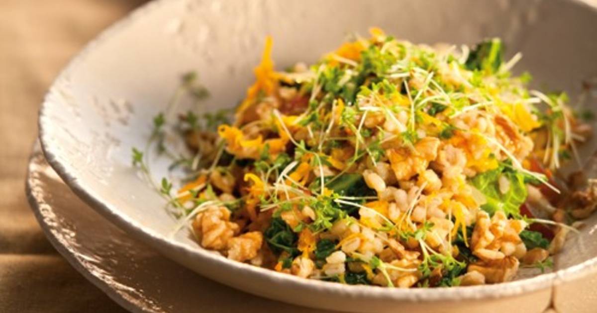 Rollgersten Risotto Rollgerste-Kürbis-Risotto mit Walnüssen und Weintrauben Rezept ...