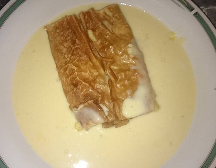 Vanillesauce für Apfelstrudel