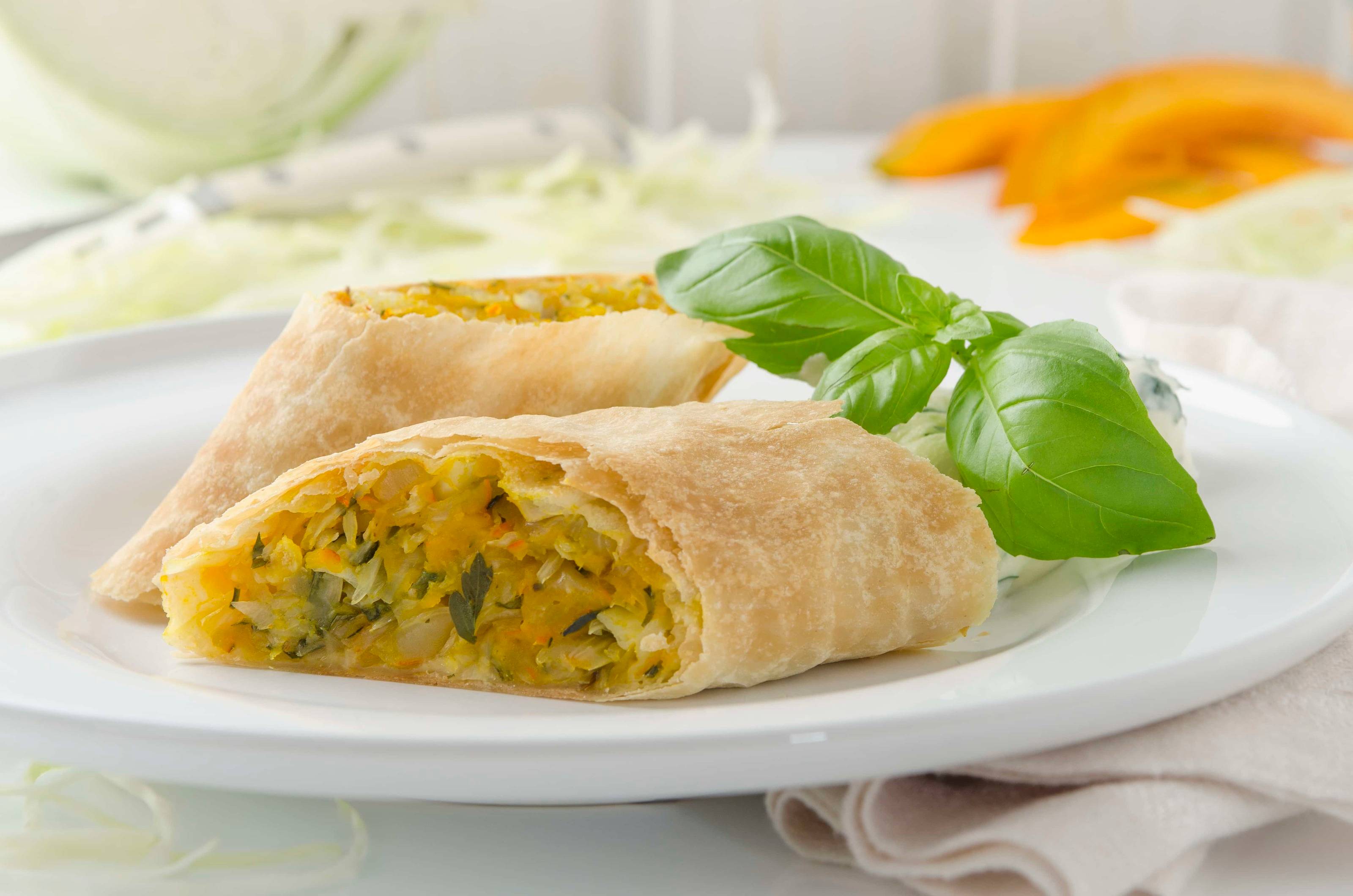 Kürbis-Krautstrudel im Airfryer Rezept