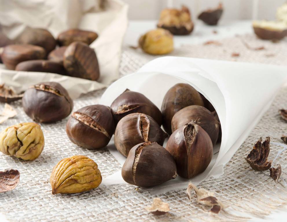 Maroni braten in der Heißluftfritteuse Maroni braten in der Heißluftfritteuse