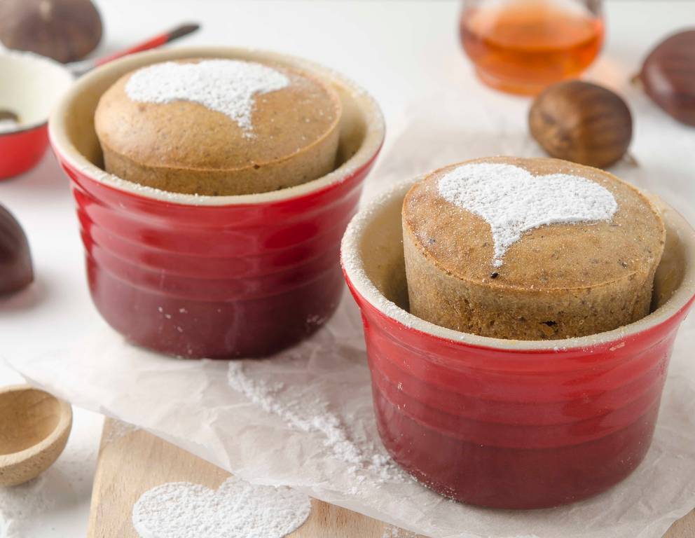 Maronisoufflé aus der Heißluftfritteuse Maronisoufflé aus der Heißluftfritteuse
