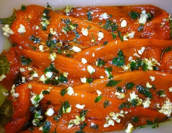 Marinierte rote Paprika Marinierte rote Paprika