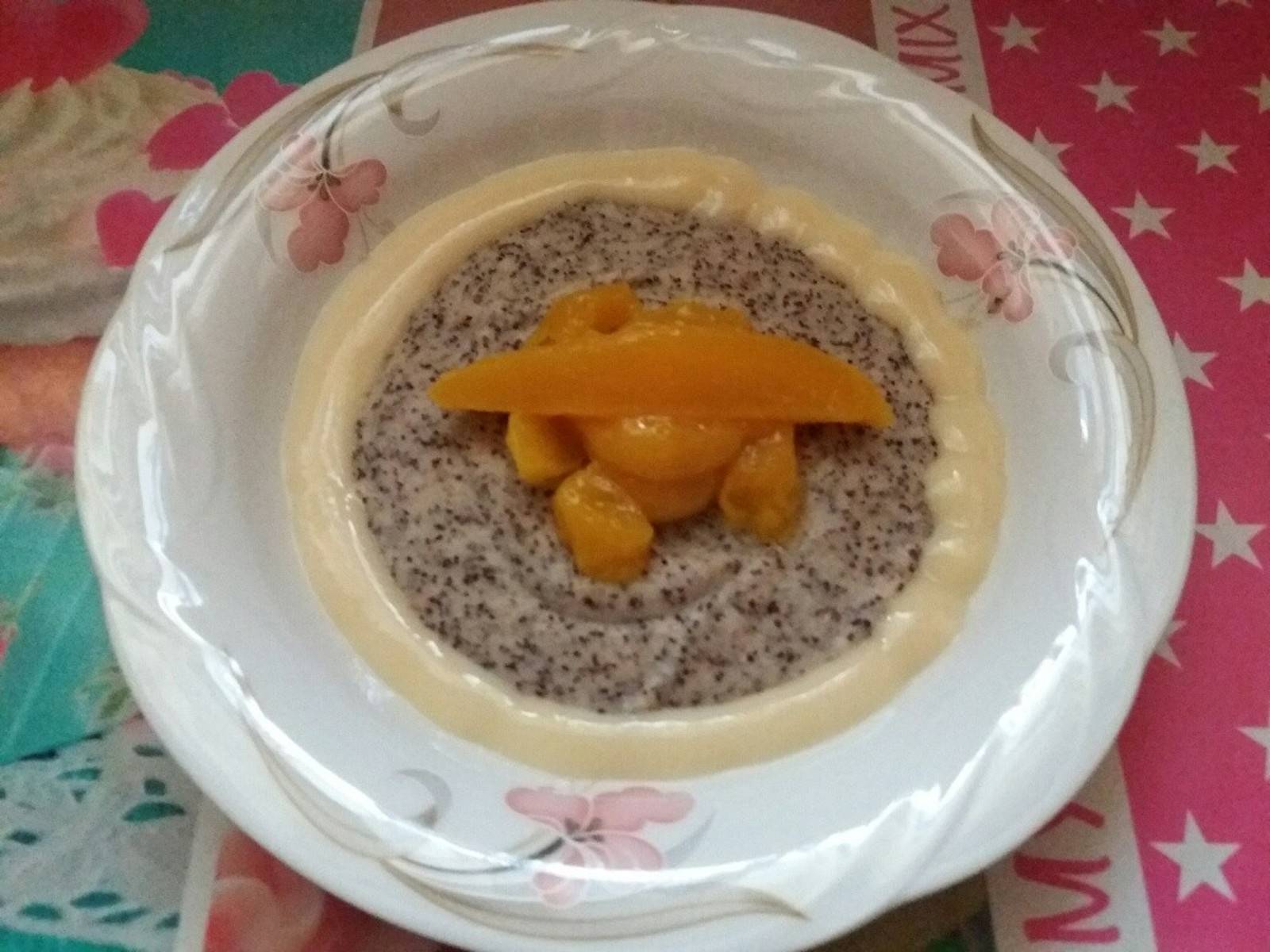 Mohn-Dinkelgrießbrei mit Mango Rezept - ichkoche