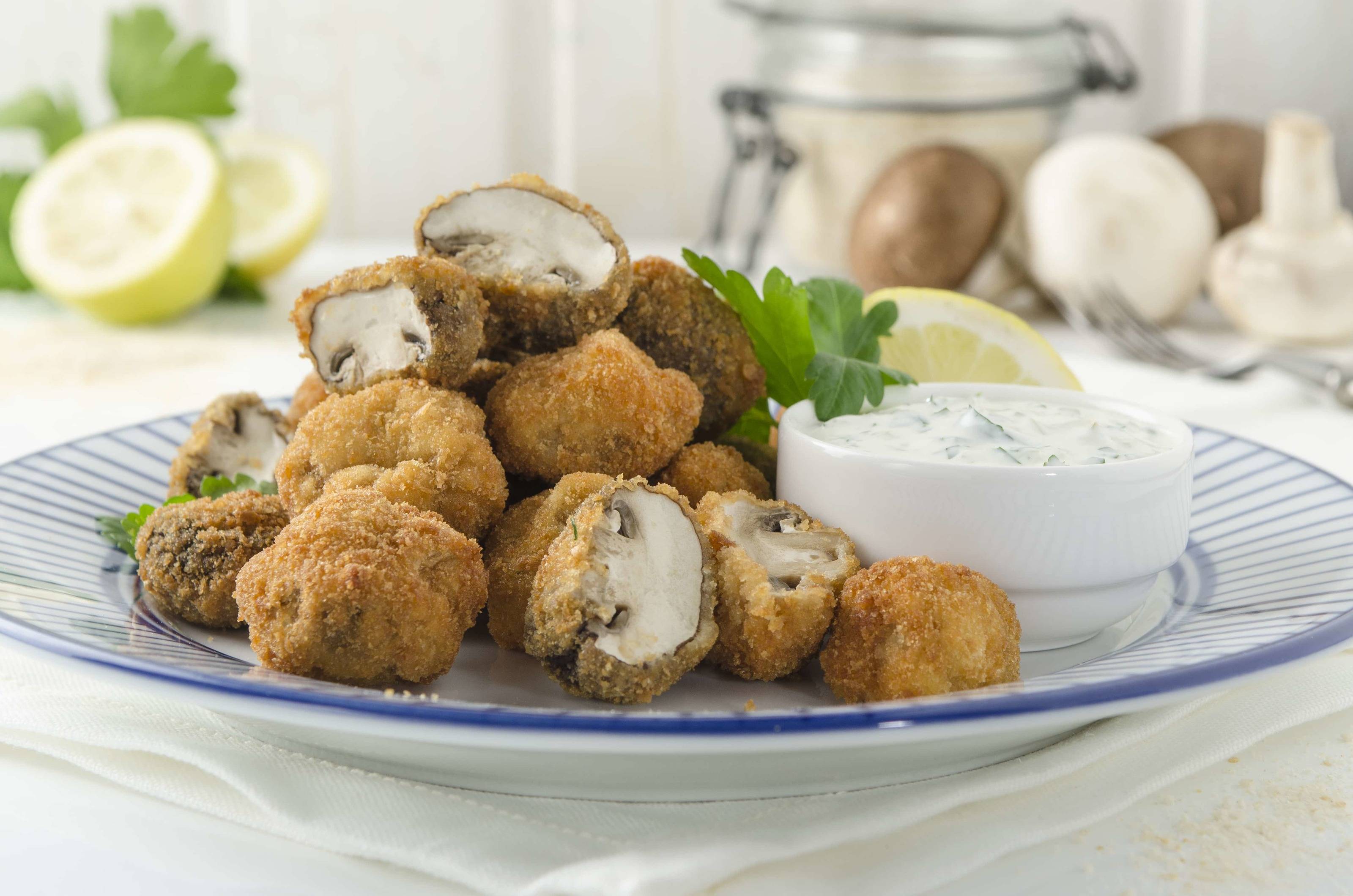 Knusprige Champignons