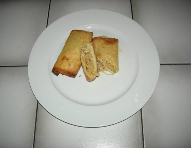 Hausgemachte Frühlingsrollen mit Huhn Hausgemachte Frühlingsrollen mit Huhn