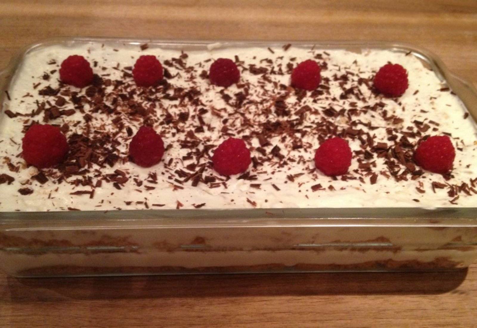 Tiramisu mit Himbeeren