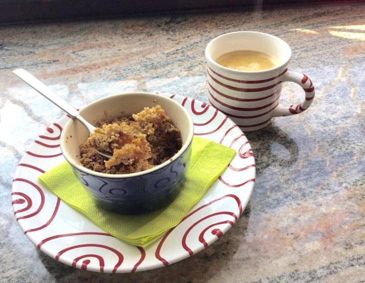 Zwetschkencrumble aus der Heissluftfritteuse Zwetschkencrumble aus der Heissluftfritteuse