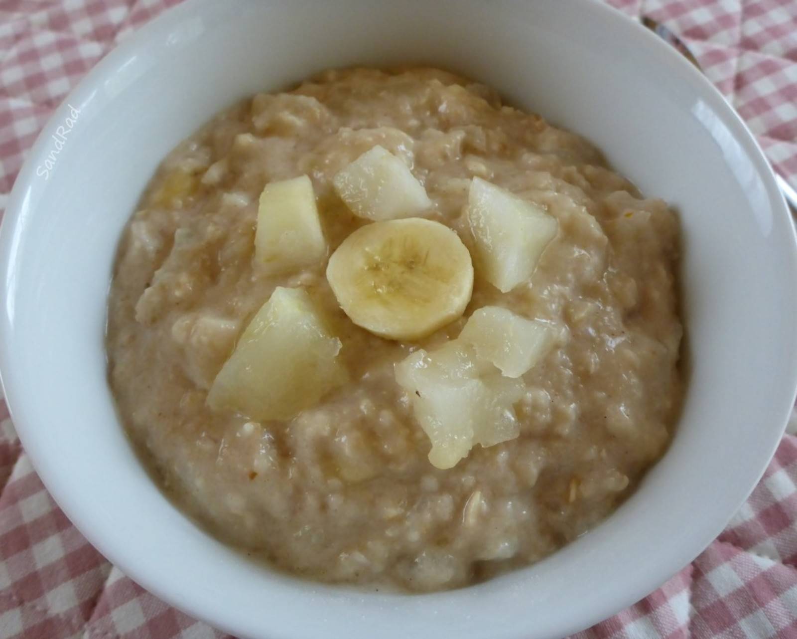 Winterlicher Porridge mit Apfel