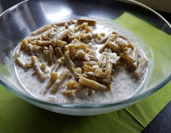 Bohnensalat mit Sauerrahm Bohnensalat mit Sauerrahm