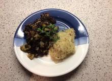 Blunzengröstl mit Sauerkraut Blunzengröstl mit Sauerkraut