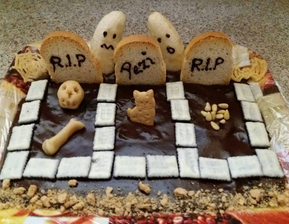 Halloween Pudding-Friedhof Halloween Pudding-Friedhof