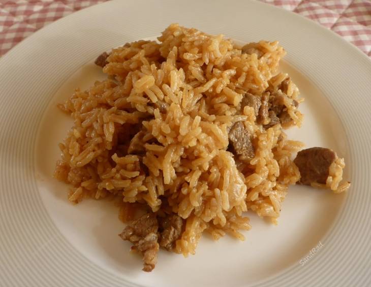 Reisfleisch aus dem Druckkochtopf
